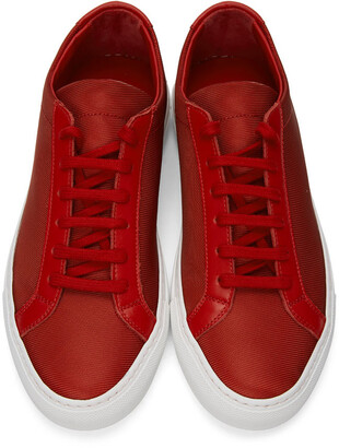 Common Projects Red Metal Mesh Achilles Low Sneakers