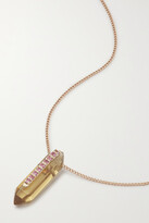 Thumbnail for your product : Pascale Monvoisin Moon N°1 9-karat Gold, Quartz And Sapphire Necklace - one size