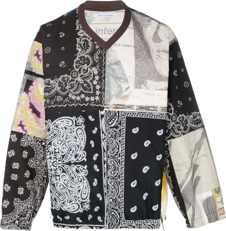 Children of the Discordance Patchwork Pattern-Print Cotton Jumper