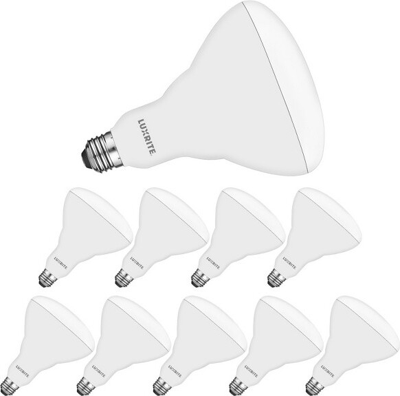 LuxriteBR40LEDFloodLightBulb85WEquivalent4000KCoolWhiteDimmable1100Lumens13WE26MediumBaseIndoor/Outdoor10Pack