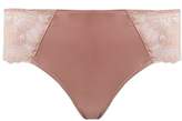 Thumbnail for your product : Hanro Laila Lace Trimmed Mid Rise Briefs - Womens - Pink