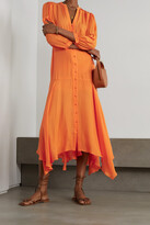 Thumbnail for your product : Veronica Beard Roksanda Asymmetric Silk-blend Dress