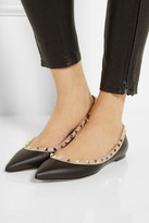 Thumbnail for your product : Valentino Rockstud leather point-toe flats