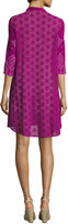 Thumbnail for your product : Johnny Was 3/4-Sleeve Eyelet Georgette Tunic