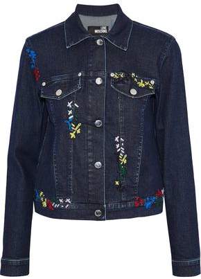 Love Moschino Embroidered Denim Jacket