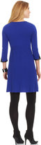 Thumbnail for your product : Spense Petite Pleather-Trim Pleated A-Line Sweater Dress