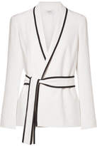Thumbnail for your product : La Ligne - Le Tuxedo Crepe Wrap Jacket - Ivory