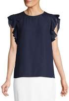 Thumbnail for your product : Dex Ruffle-Trimmed Woven Blouse