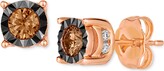 Thumbnail for your product : LeVian Chocolate Diamond & Nude Diamond Stud Earrings (1/2 ct. t.w) in 14k Rose Gold