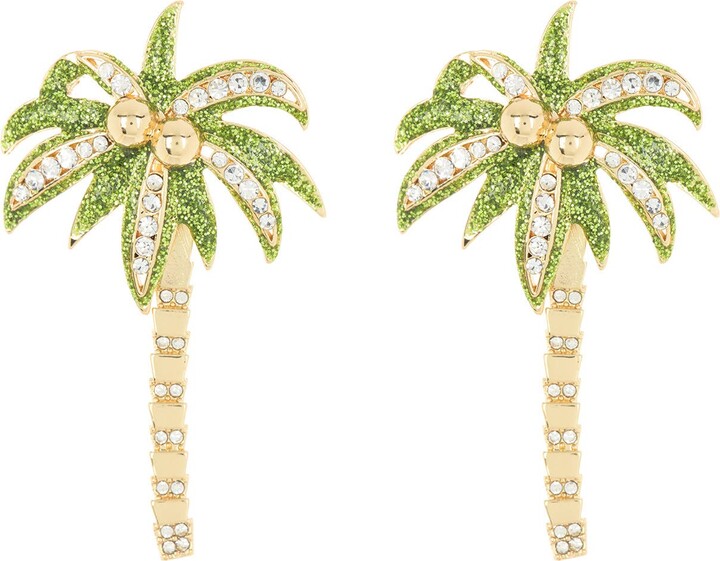 Baublebar Palm Tree Earrings BaubleBar Crystal Palm Tree Dangle