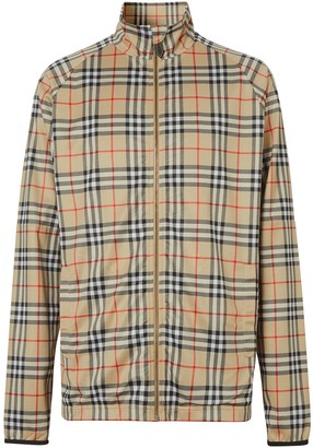 Burberry Check-Print Sports Jacket - ShopStyle Outerwear