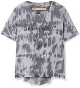Thumbnail for your product : Raquel Allegra Distressed Tie-dyed Cotton-blend Jersey T-shirt - Sky blue