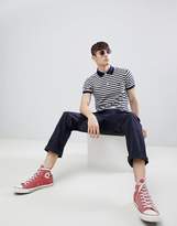 Thumbnail for your product : Polo Ralph Lauren Stripe Slim Fit Stretch Pique Polo Player Logo In Navy/White