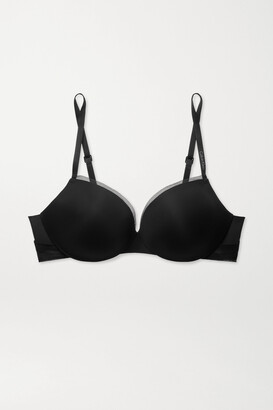 Calvin Klein Underwear - Sculpted Demi Lift Stretch-jersey And Mesh Underwired Bra - Black