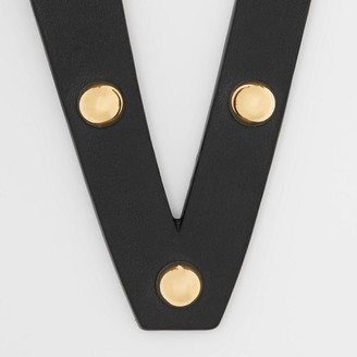 Burberry 'V' Studded Leather Alphabet Charm