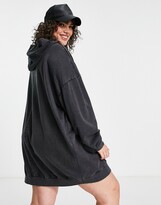 Thumbnail for your product : ASOS DESIGN ASOS DESIGN Curve oversized sweat dress with mystic embellishment in black