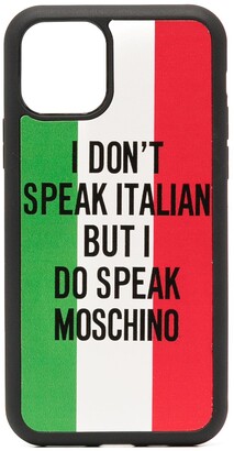 Moschino Italian flag print iPhone 11 Pro case - ShopStyle Tech Accessories