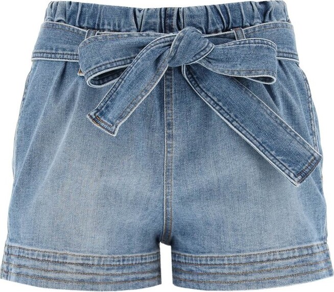 Stella McCartney Belted Denim Shorts