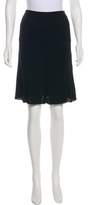 Thumbnail for your product : Chanel Pleated Wool Skirt Black Pleated Wool Skirt
