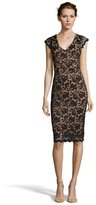 Thumbnail for your product : ABS by Allen Schwartz black stretch lace v-neck cap sleeve dress