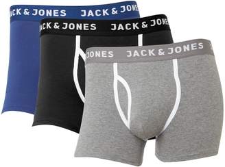 Jack and Jones Men's 3 Pack Multi Coloured Trunks
