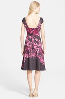 Thumbnail for your product : Lela Rose Floral Drop Waist Stretch Cotton Dress