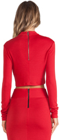 Thumbnail for your product : Alice + Olivia Mock Neck Crop Top