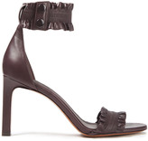 Thumbnail for your product : Zimmermann Elastic Strap Ruffled Leather Sandals
