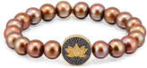 Thumbnail for your product : Sydney Evan Brown Potato Pearl Bracelet with Sapphire & Diamond Lotus Station