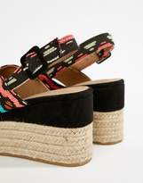 Thumbnail for your product : ASOS Design DESIGN Trio Espadrille Wedge Sandals