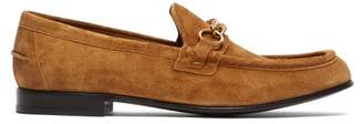 Burberry Solway Chain Suede Loafers - Mens - Brown