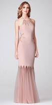 Thumbnail for your product : No Halter Cutout with Sheer Mermaid Skirt Evening Dress