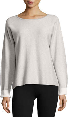 ATM Anthony Thomas Melillo Long-Sleeve Round-Neck Cashmere Blend Sweater