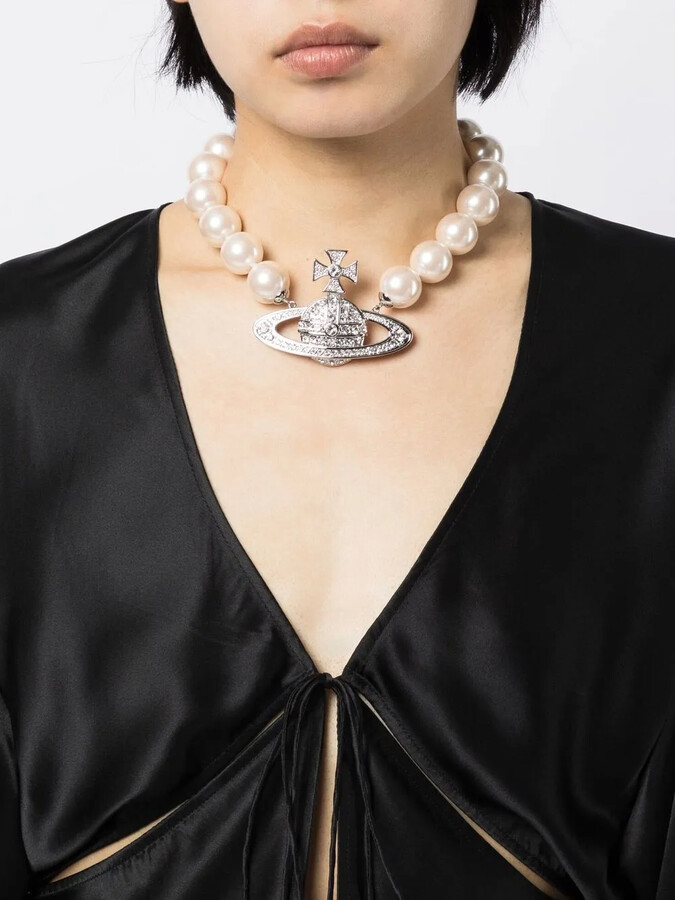 Vivienne Westwood Neysa pearl choker necklace ShopStyle