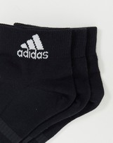 Thumbnail for your product : adidas Training 3 pack ankle socks in black