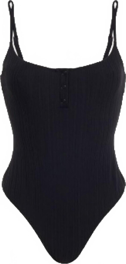 Onia Women's Ribbed Jersey Bodysuit In Black