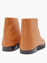 Thumbnail for your product : J.W.Anderson Fold-over Grained-leather Boots - Tan