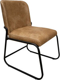 Latitude Run Wooden Frame & Metal Base, Upholstered Chair