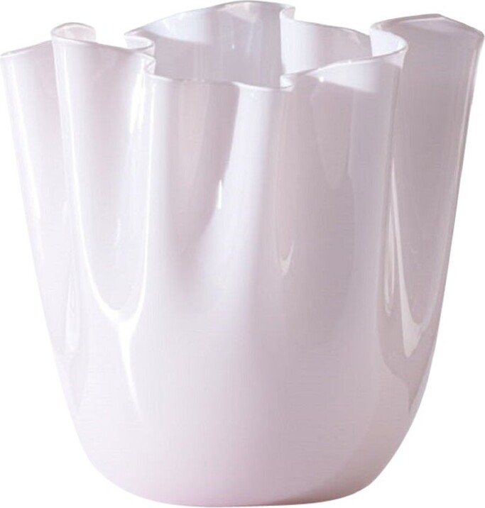 Venini 21st Century Fazzoletto Medium Vase In Rosa Cipria By Fulvio Bianconi E Paolo