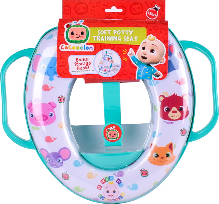 CoComelon Soft Potty Training Seat with Storage Hook and Handles, Toddlers 12+ Months, Unisex