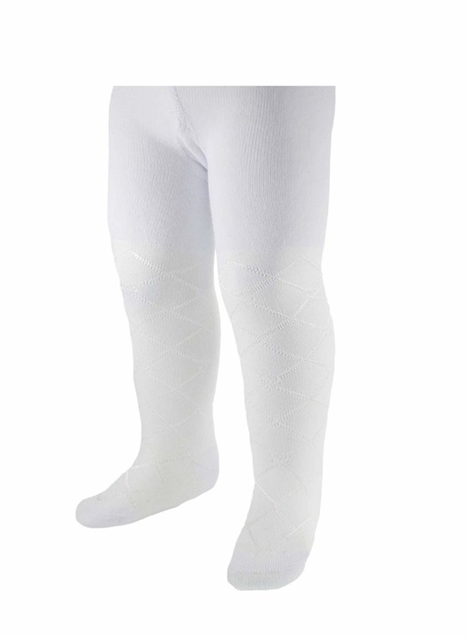1 or 2 Pairs Baby Girls Tights White Shiny Diamond Christening Wedding Tights In White From NB to 24 Months T31 