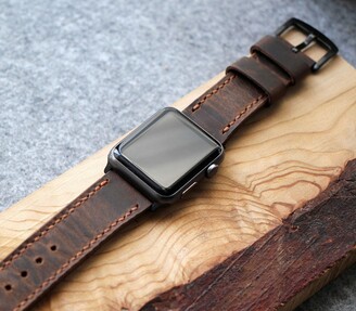 Roarcraft Custom Made Apple Watch Strap - Antique Brown
