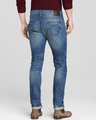True Religion Jeans - Distressed Rocco Moto Slim Fit in Rough Trail