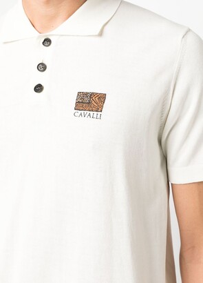 Roberto Cavalli Logo-Embroidered Polo Shirt