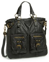 Thumbnail for your product : BP Double Pocket Faux Leather Tote (Juniors)