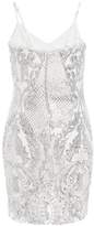 Thumbnail for your product : Quiz White and Silver Sequin Bodycon Dress