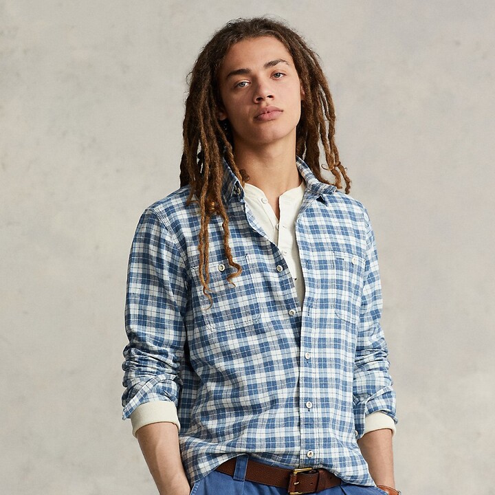 classic fit plaid shirt