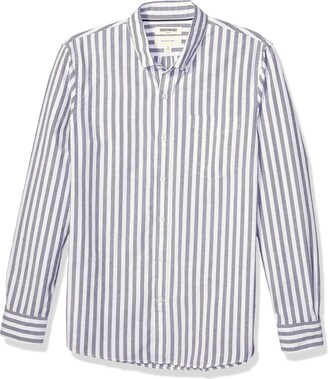 Goodthreads Amazon Brand Men's Slim-Fit Long-Sleeve Stripe Oxford Shirt