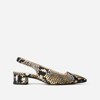 black and white slingback pumps