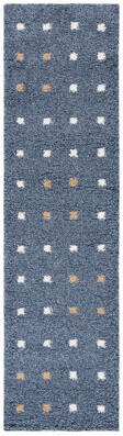 Ebern Designs Calico Shag Performance Polka Dots Rug
